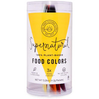 Plant-Based Food Color Variety Pack By Supernatural, Food Dye Powders, 4 Natural Colors, No Artificial Dyes, Gluten Free, Vegan (Pack Of 4)