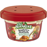 Chef Boyardee Spaghetti And Meatballs In Tomato Sauce, Microwave Food, 7.5 Oz Microwaveable Bowl (12 Bowls)