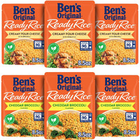 Ben's Original Ready Rice Creamy Four Cheese And Cheddar Broccoli Variety Pack, Easy Dinner Sides, 8.5 Oz Pouch (Pack Of 6)