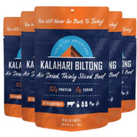 Original Kalahari Biltong, Air-Dried Thinly Sliced Beef, 2Oz (Pack Of 5), Sugar Free, Gluten Free, Keto & Paleo, High Protein Snack