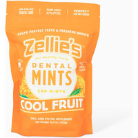 Zellie's | 100% Xylitol Sugar Free Cool Fruit Mints Breath Mints | Non-Gmo, Low-Calorie, Gluten Free, Vegan & Kosher Mints (540 Count - Pack Of 1)
