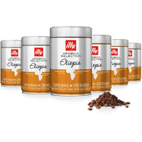 Illy Whole Bean Coffee - Perfectly Roasted Whole Coffee Beans - Etiopia Bold Roast - Gentle Notes Of Jasmine - Floral Notes - 100% Arabica Coffee - No Preservatives - 8.8 Ounce, 6 Pack