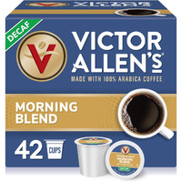 Victor Allen's Coffee Decaf Morning Blend, Light Roast, 42 Count, Single Serve Coffee Pods For Keurig K-Cup Brewers