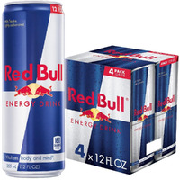 Red Bull Energy Drink, 12 Fl Oz Cans, (Pack Of 4)