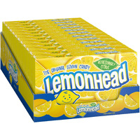 Lemonhead Hard Lemon Candy, 5 Ounce Movie Theater Candy Boxes (Pack Of 12)