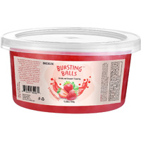 Strawberry Boba Pearls, Strawberry Popping Boba Bursting Boba, Strawberry Bubble Tapioca Pearls For Bubble Tea 1 Pound (Strawberry, 1 Lb Pack Of 1)