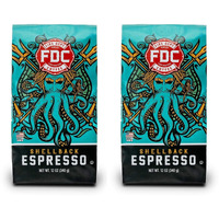 Fire Department Coffee - Gives Back To Firefighters - Shellback Espresso Ground Coffee - Bold & Smooth - Roasted In The Usa - Handcrafted With Premium Coffee Beans - Veteran Owned (12 Oz, Pack Of 2)
