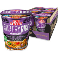 Nissin Cup Noodles Stir Fry Rice With Noodles, General Tso's Chicken, 2.68 Ounce (Pack Of 6)