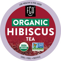 Organic Hibiscus Herbal Tea K-Cup Pods, 24 Pods By Fgo - Keurig Compatible - Naturally Caffeine-Free Tea, Premium Green Tea Is Usda Organic, Non-Gmo, & Recyclable