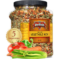 Deluxe Dried Vegetable Soup Mix By Its Delish, 24 Oz (1.5 Lb) Jumbo Container Of Dehydrated Vegetables