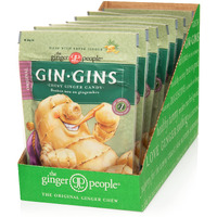 Gin Gins Original Ginger Chews - Natural Fresh Ginger Candy By The Ginger People - Individually Wrapped Healthy Candy - Original Flavor - 3Oz Bag - Pack Of 8