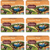 Celestial Seasonings Sleepytime Herbal Peach Tea, Caffeine Free, 20 Tea Bags Box, (Pack Of 6)