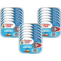 Chicken Of The Sea Sardines In Water, 3.75 Ounce Cans (Pack Of 18), Wild Caught Canned Sardines