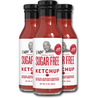 G Hughes Sugar Free Ketchup - Gluten Free, Preservation Free, Low Carb Ketchup, No Sugar Added Ketchup, Keto Condiments - 13 Oz (3-Pack)