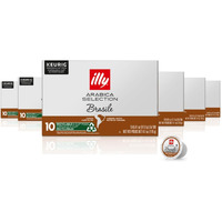 Illy Coffee K Cups - Coffee Pods For Keurig Coffee Maker - Brasile Bold Roast - Notes Of Caramel - Intense & Full-Flavored Flavor Pods Of Coffee - No Preservatives - 10 Count, 6 Pack