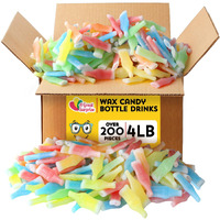 Wax Bottle Candy - 4 Pounds - Nik L Nip Wax Bottles Candy - 90S Candy Bulk - Candy Drinks - Old School Candy - Over 200 Pieces Of Nostalgic Candy