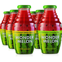 Wonder Melon Organic Watermelon Juice, Cold Pressed, (Variety 6 Pack) 3 Watermelon With Basil Cucumber & 3 Watermelon With Lemon Cayenne