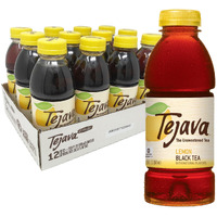 Tejava Lemon Black Iced Tea, 12 Pack, 16.9Oz Pet Bottles, Unsweetened, Non-Gmo, Kosher, No Sugar Or Sweeteners, No Calories, No Preservatives, Brewed In Small Batches