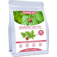 Tearelae - Raspberry Leaf Tea - 1.5G X 60 Count - Premium Red Raspberry Leaves Tea Bags - Promote A Healthy Pregnancy, Ease Menstrual Cramp - Non-Gmo - Caffeine-Free