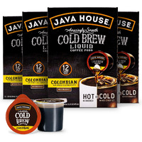 Java House Cold Brew Coffee Concentrate Single Serve Liquid Pods Colombian, 48 Count (Pack Of 4)