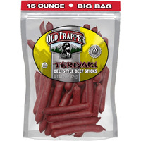 Old Trapper Deli-Style Beef Sticks, Teriyaki Flavor, 15-Ounce Package, Great For On-The-Go Snacking, Six Grams Of Protein And Less Than One Gram Of Sugar Per Serving (Pack Of One)