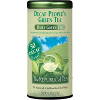 The Republic Of Tea - Decaf The Peoples Green Tea, 50 Tea Bags, Tin | Gourmet Tea | Decaffeinated