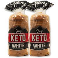 White Keto Bread - Zero Net Carbs - Keto Diet Approved - 2 Loaf Pack (2 X 18Oz)