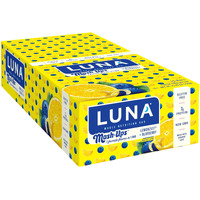 Luna Mash-Ups - Lemonzest + Blueberry Flavor - Gluten-Free - Non-Gmo - 7-9G Protein - Made With Organic Oats - Low Glycemic - Whole Nutrition Snack Bars - 1.69 Oz. (15 Count)