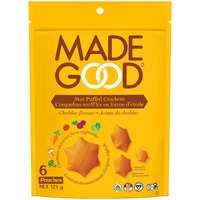Madegood Cheddar Star Puffed Crackers (6 Bags - 4.26 Oz Each) Gluten Free And Organic Crackers, Healthy Snacks