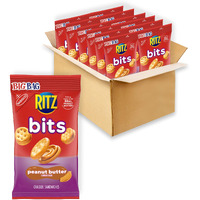 Ritz Bits Peanut Butter Cracker Sandwiches, Big Bag, 3 Ounce (Pack Of 12)