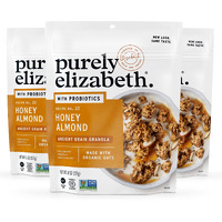 Purely Elizabeth, Honey Almond, Ancient Grain Granola With Probiotics, Gluten-Free (3 Ct, 8Oz Bags)