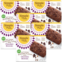 Simple Mills Soft Baked Almond Flour Bars, Chocolate Brownie, Nothing Artificial, Kosher, Grain Free, Gluten Free, 5.99 Ounce (Pack Of 6)