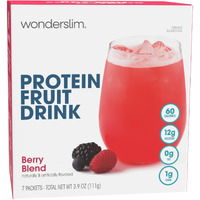 Wonderslim Protein Fruit Drink, Berry Blend, No Fat, Gluten Free, Keto Friendly & Low Carb (7Ct)