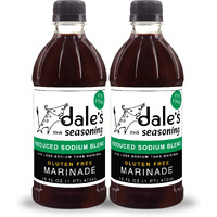 Gourmet Reduced Sodium Steak Seasoning And Marinade, By Dale's, | (2) 16 Oz Bottles | Our Award Winning Steak Sauce And Marinade Is Cholesterol Free And Low Sodium I Gluten Free