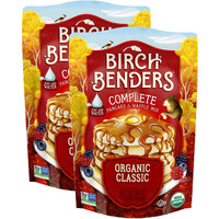 Birch Benders Organic Pancake And Waffle Mix, Classic Recipe, Whole Grain, Non-Gmo, Just Add Water, 80 Ounce Family Pack (40Oz 2-Pack)