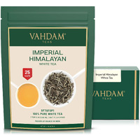 Vahdam, Imperial White Tea Leaves From Himalayas (25 Cups/1.76Oz) High Elevation Grown, White Tea Loose Leaf Tea | Pure Unblended Loose Leaf Tea | Vacuum Sealed