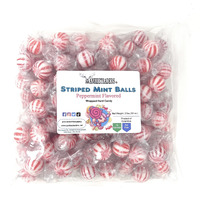 Yankee Traders Hard Candy Balls, Peppermint Striped, 2 Pound