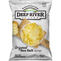 Deep River Snacks Original Sea Salt Kettle Cooked Potato Chips, 5-Ounce (Pack Of 12)