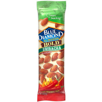 Blue Diamond Almonds, Bold Sriracha Flavored Snack Nuts, Single Serve Bags (1.5 Oz. Tubes, Pack Of 12)