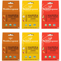 Wedderspoon Organic Manuka Honey Drops, Variety Pack, 4 Oz (Pack Of 6) - Genuine New Zealand Honey - Perfect Remedy For Dry Throats