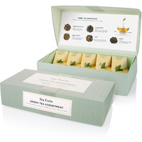 Tea Forte Green Tea Assortment, Petite Presentation Box Tea Sampler Gift Set With 10 Handcrafted Pyramid Tea Infusers