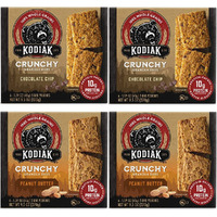 Kodiak Cakes Crunchy Granola Bar Variety Pack - Peanut Butter (2 Boxes) And Chocolate Chip (2 Boxes) High Protein Granola Bar Snack - 100% Whole Grain Granola Bars Bulk - (24) Total Pouches
