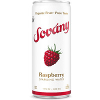 Sov  Ny Sparkling Water, Raspberry, Seltzer Water Drinks, Usda Organic, Made With Real Fruit, Non-Gmo, Vegan, No Added Sugar, Low Calorie, 12 Fl Oz, 12 Pack