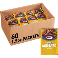 Kraft Honey Mustard Salad Dressing Single Serve Packet (1.5 Oz Packets, Pack Of 60)