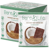Bare Life: Dairy Free Coconut Hot Cocoa Mix | Single Serving 0.95 Oz (10 Pack) | Gluten Free, Vegan, Organic, Plant Based, Paleo, Soy Free, Corn Free, Lactose Free, Refined Sugar Free Hot Chocolate
