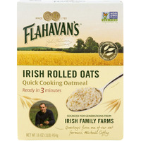 Flahavan's Quick Cooking Oatmeal 16 Pack Of, Irish Rolled Oats, 96 Ounce, (Pack Of 6)