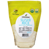 Mccabe Organic Short Grain White Sushi Rice - Sticky White Rice | Rich In Fibers And Minerals | Sushi Rice Organic | Usda And Ccof Certified Organic | Organic Short Grain Rice | Product Of Usa | 3Lbs