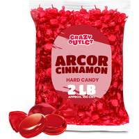Arcor Cinnamon Hard Candy, Spicy Red Sweets - Bulk Pack 2 Pounds (About 150 Count)