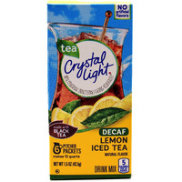 Crystal Light Decaf Lemon Iced Tea Natural Flavor Drink Mix, 12-Quart Canister (Pack Of 5)
