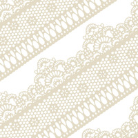 Funshowcase Ready To Use Edible Cake Lace Lattice With Small Daisy Ivory White 14-Inch 10-Piece Set